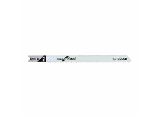 Lames de scie sauteuse à pied en U Clean for Wood de 4 po à pas inversé à 10 dents par pouce, 5 pièces