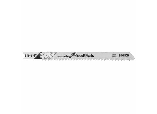 Lames de scie sauteuse à pied en U pour le bois avec clous Accurate for Wood with Nails de 4 po à 10 dents par pouce, 5 pièces