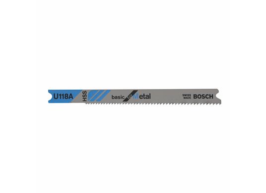 Lames de scie sauteuse à pied en U Basic for Metal de 3-1/8 po à 17-24 dents par pouce à pas croissant, 5 pièces