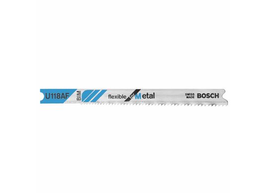 Lames de scie sauteuse à pied en U Flexible for Metal de 2-3/4 po à 17-24 dents par pouce, 5 pièces.