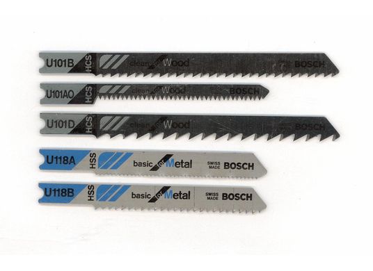 Ensemble de 5 lames pour scie sauteuse à pied en U pour le bois et le métal