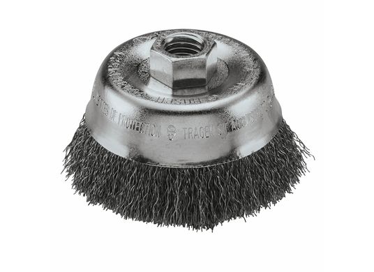 3 In. Wheel Dia. 5/8 In.-11 Arbor Carbon Steel Crimped Wire Cup Brush