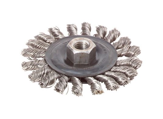 Meule métallique en acier au carbone avec meule de 4 po de diamètre et arbre de 5/8 po - 11