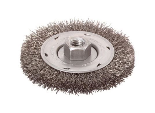 Meule métallique ondulée en acier durci avec meule de 4 po de diamètre et arbre de 5/8 po - 11