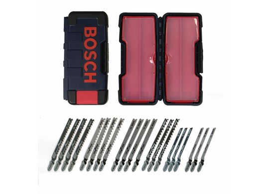 21 Piece T-Shank Jig Saw Blade Set Optimized for Wood Cutting