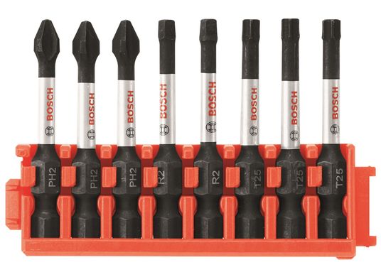 Embouts carrés pour outil électrique de 2 po Impact Tough™ Phillips®et Torx® avec attache pour coffret sur mesure à 8 pièces