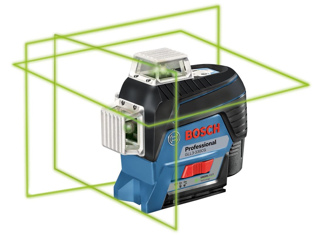 360? Connected Green-Beam Three-Plane Leveling and Alignment-Line Laser Bosch GLL3-330CG