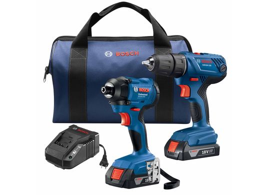 18 V 2-Tool Combo Kit with 1/2 In. Compact Drill/Driver and 1/4 In. Hex Impact Driver