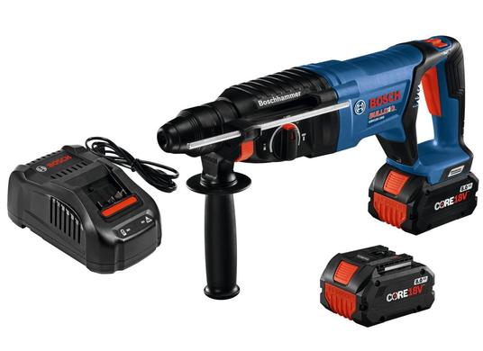 Ensemble marteau perforateur 18 V Bulldog™ SDS-plus® EC sans balais de 1 po avec (2) batteries Performance CORE18V 8,0 Ah