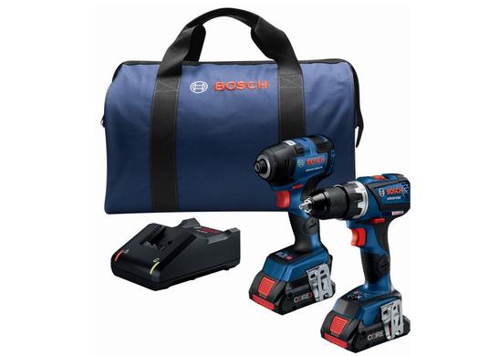 18V 2-Tool Combo Kit with Connected-Ready 1/4 In. Hex Impact Driver, Connected-Ready Compact Tough 1/2 In. Drill/Driver and (2) CORE18V 4.0 Ah Batteries