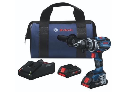 Ensemble perceuse-visseuse 18 V EC Connected-Ready Brute Tough sans balais de 1/2 po avec (2) batteries compactes de 4,0 Ah CORE18 V