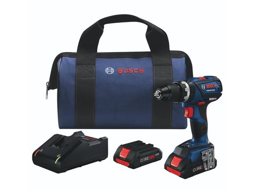 18V EC Brushless Connected-Ready Compact Tough 1/2 In. Hammer Drill/Driver Kit with (2) CORE18V 4.0 Ah Compact Batteries