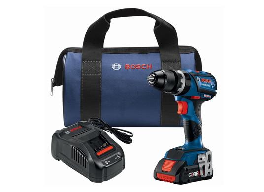 Perceuse-visseuse à percussion 18 V EC Connected-Ready Compact Tough sans balais de 1/2 po avec (1) batterie compacte de 4,0 Ah CORE18 V
