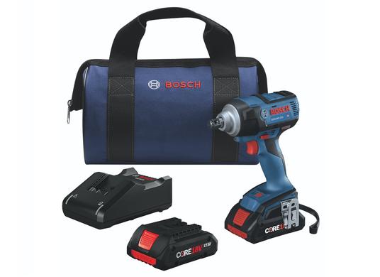 Ensemble boulonneuse EC sans balais 18 V de 1/2 po avec (2) batteries Compact CORE18V 4.0 Ah