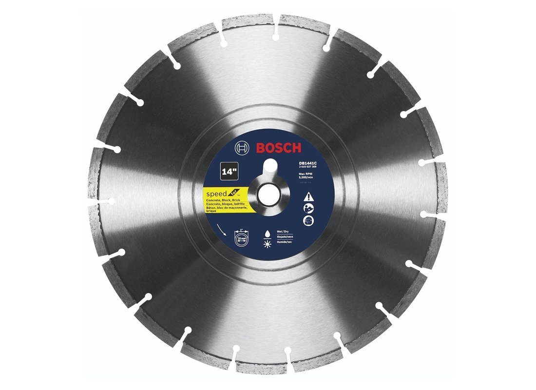 Disque segmenté diamanté premium de 14 po pour des coupes grossières universelles