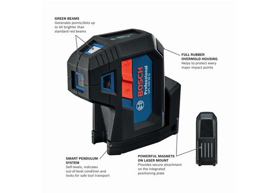 Green-Beam Five-Point Self-Leveling Alignment Laser