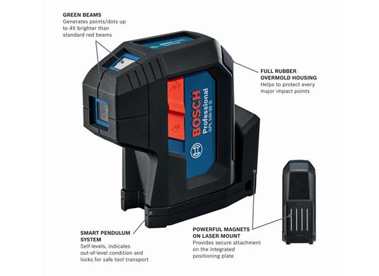Green-Beam Three-Point Self-Leveling Alignment Laser