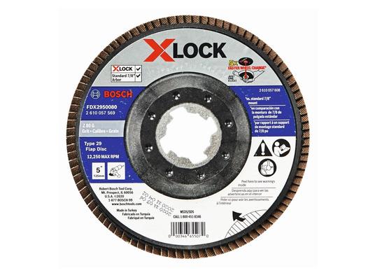 5 In. X-LOCK Arbor Type 29 80 Grit Flap Disc