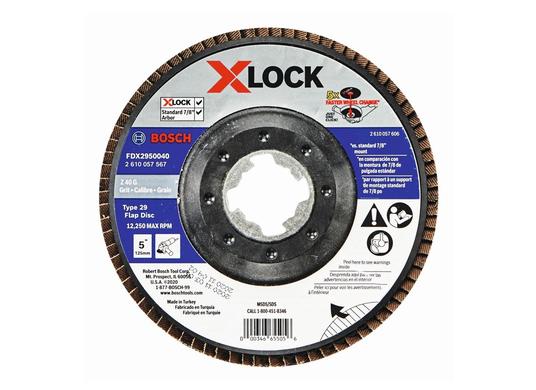 5 In. X-LOCK Arbor Type 29 40 Grit Flap Disc