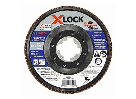 4-1/2 In. X-LOCK Arbor Type 29 60 Grit Flap Disc