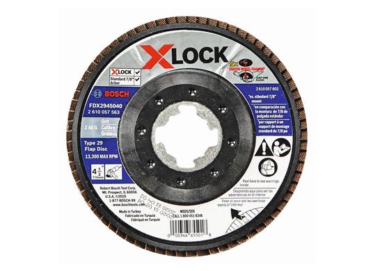 4-1/2 In. X-LOCK Arbor Type 29 40 Grit Flap Disc
