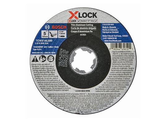 Disque à tronçonner X-LOCK spécial métal de 5 po x 1/16 po pour arbre type 1A (ISO 41), grain 46