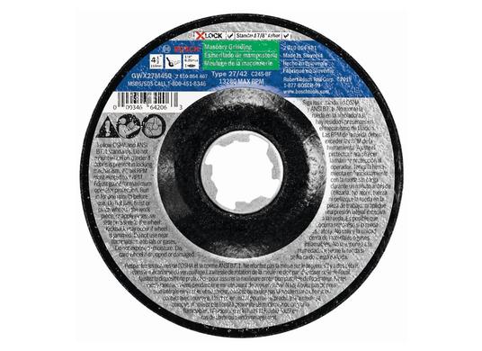 4-1/2 In. x 1/4 In. X-LOCK Arbor Type 27 30 Grit Masonry Grinding Abrasive Wheel