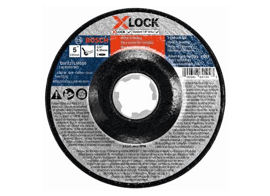 Disque à meuler X-LOCK spécial métal de 5 po x 1/4 po pour arbre type 27, grain 30