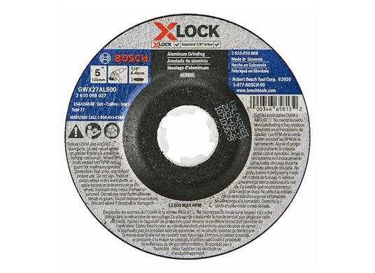 5 In. x .1/4 In. X-LOCK Arbor Type 27 24 Grit Metal Grinding Abrasive Wheel