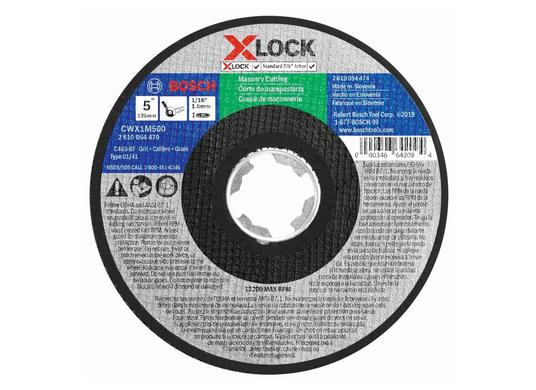 5 In. x 1/16 In. X-LOCK Arbor Type 1A (ISO 41) 24 Grit Masonry Cutting Abrasive Wheel